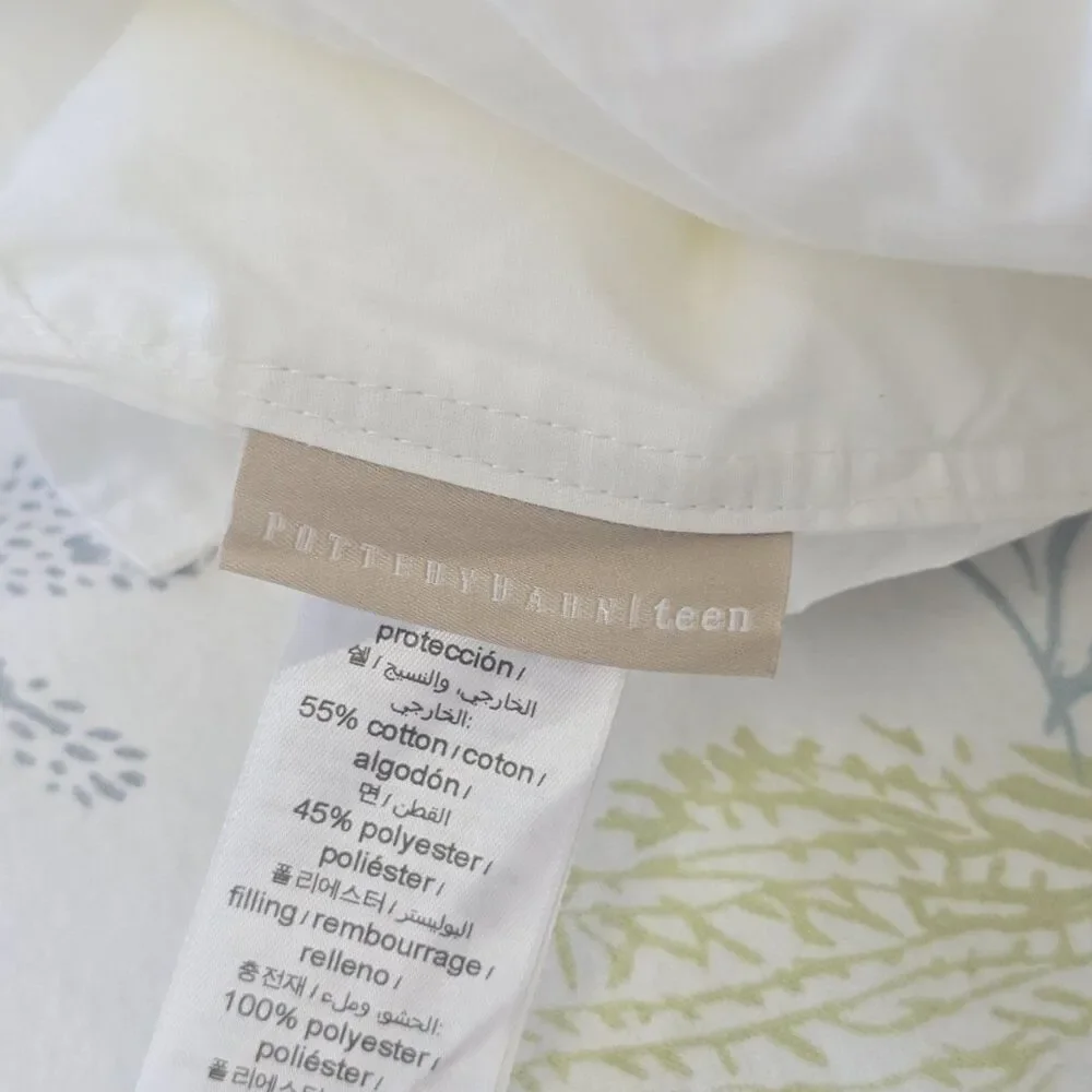Pottery Barn Teen Cool Cotton/Poly Blend Duvet Insert Full Queen White 88x90